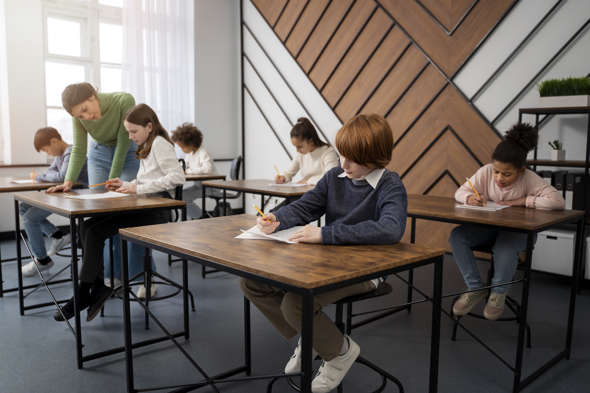Children in a classroom setting